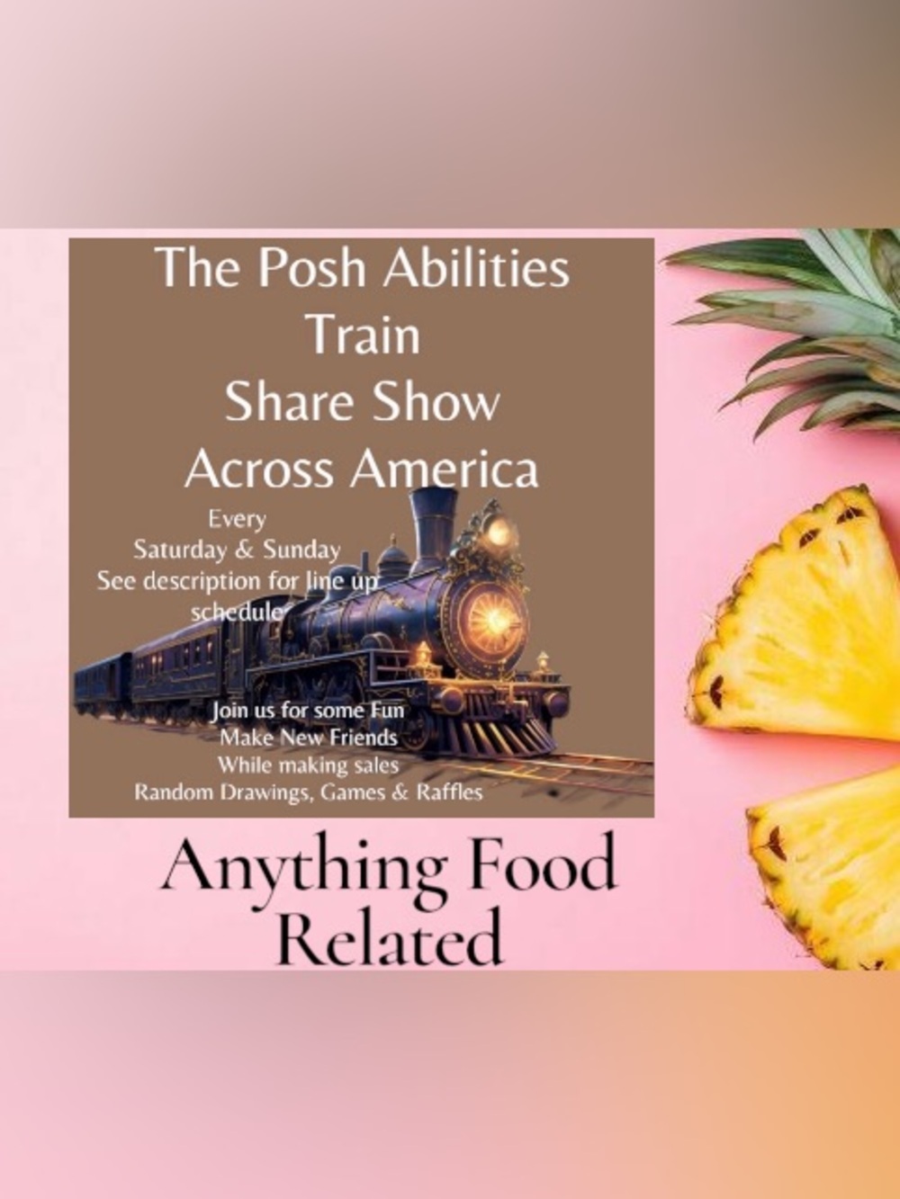 Kota is Live 07/11/2026 ALL-DAY POSH ABILITIES SHARE SHOW TRAIN - Picture 2 of 10